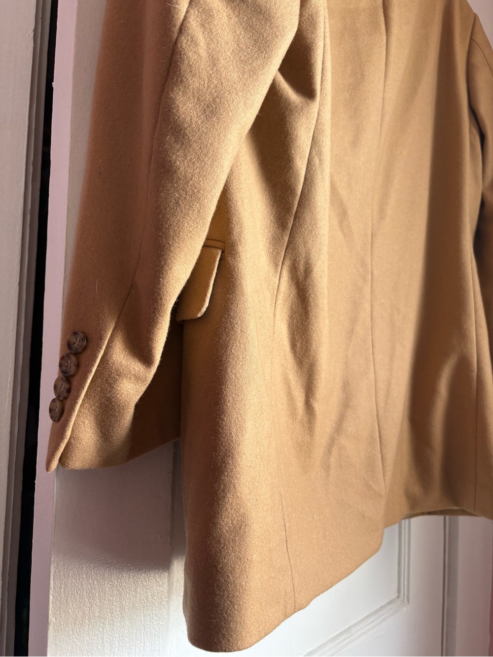 Oscar de la Renta Cashmere Wool Blend Camel Blazer Sport Coat Jacket Mens 40R - Picture 5 of 8
